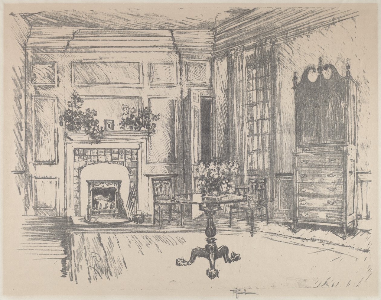 O Cenáculo, Stenton, 1912. de Joseph Pennell