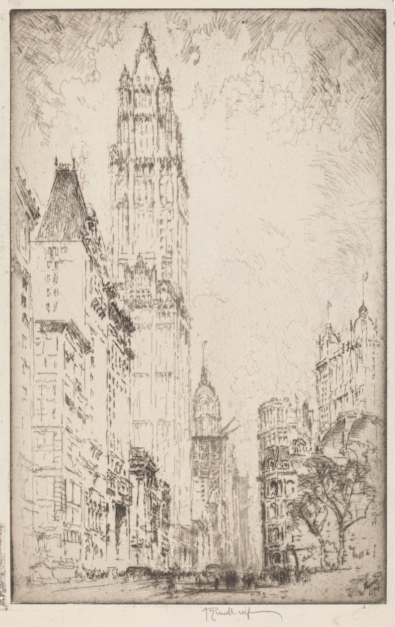 O Edifício Woolworth de Joseph Pennell