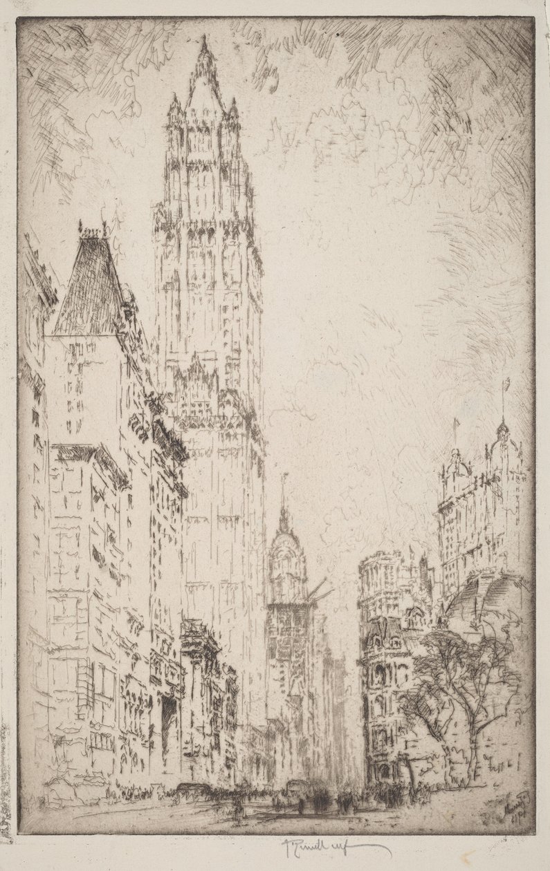 O Woolworth Building de Joseph Pennell