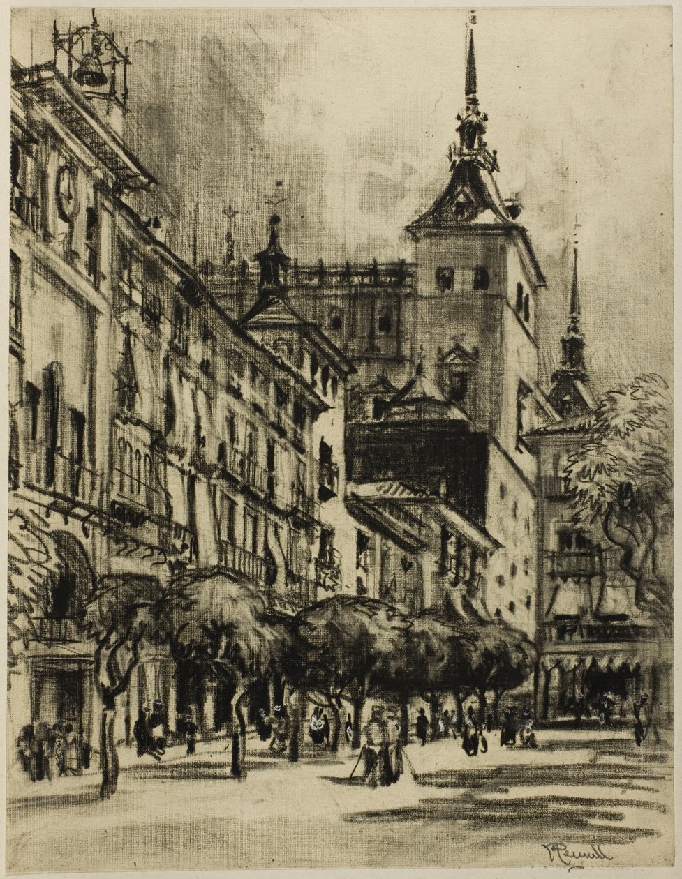 O Zocodover, Toledo de Joseph Pennell