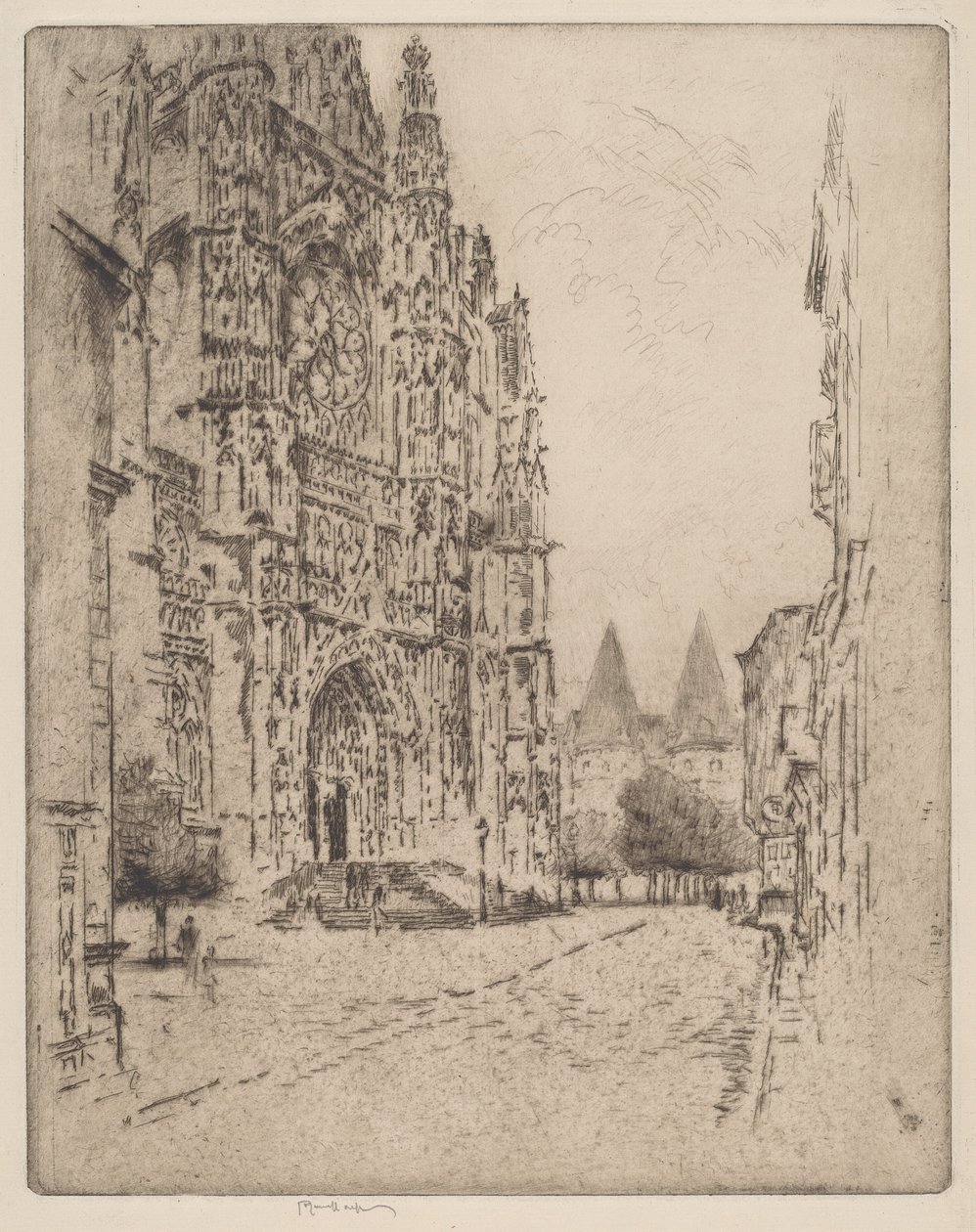Torres do Palácio do Bispo, Beauvais de Joseph Pennell