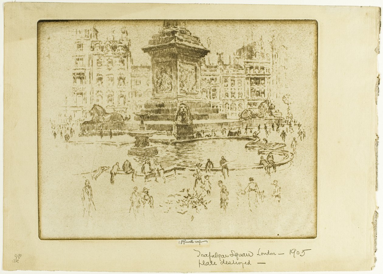 Praça Trafalgar de Joseph Pennell