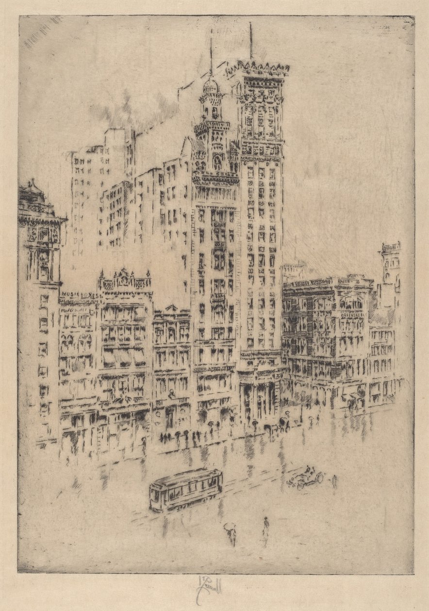 Union Square, dia chuvoso de Joseph Pennell