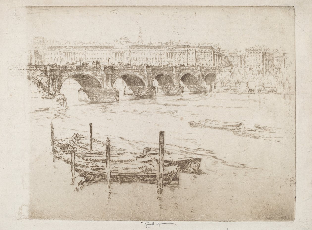 Ponte Waterloo e Somerset House de Joseph Pennell