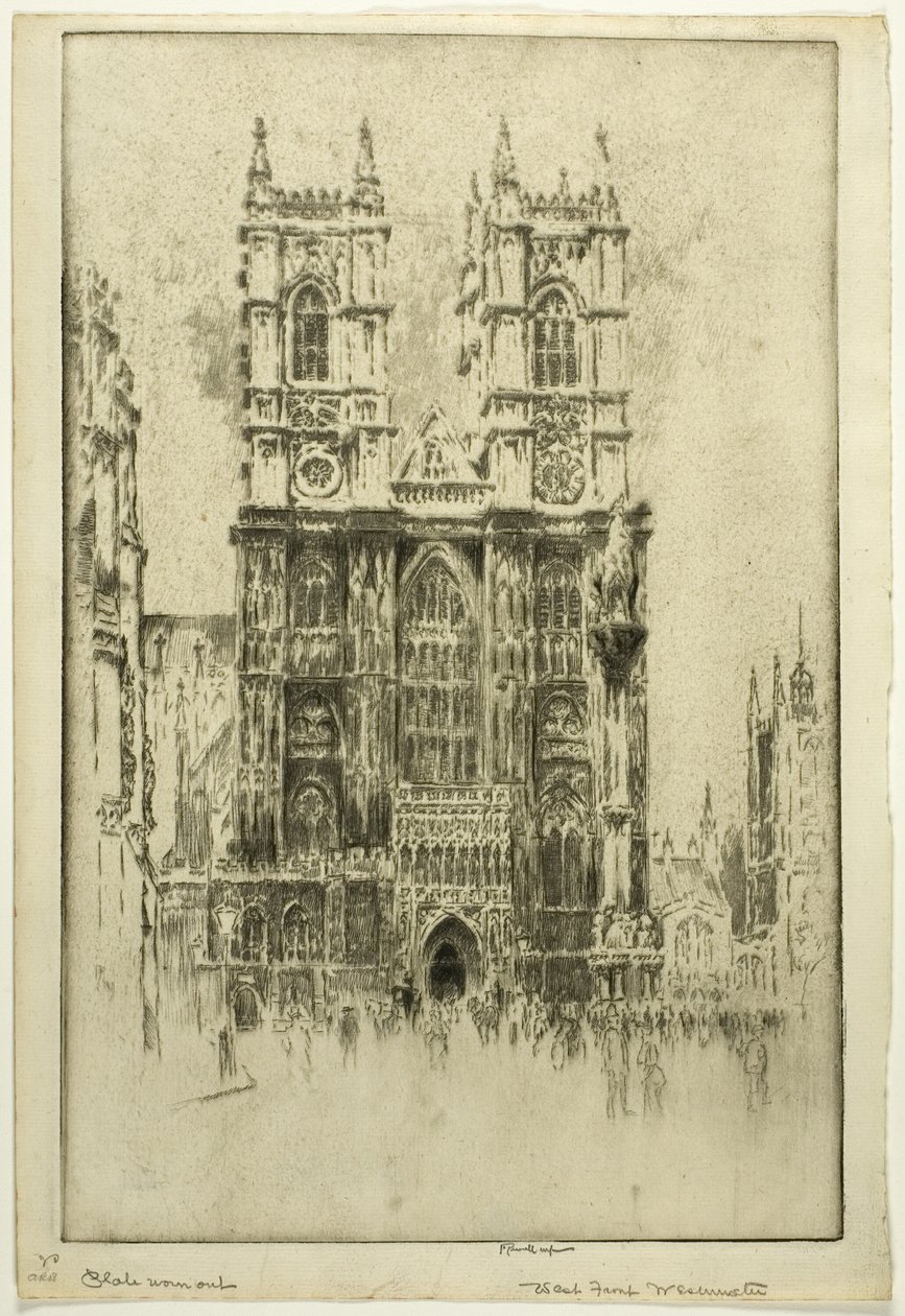 Frente Oeste, Abadia de Westminster de Joseph Pennell