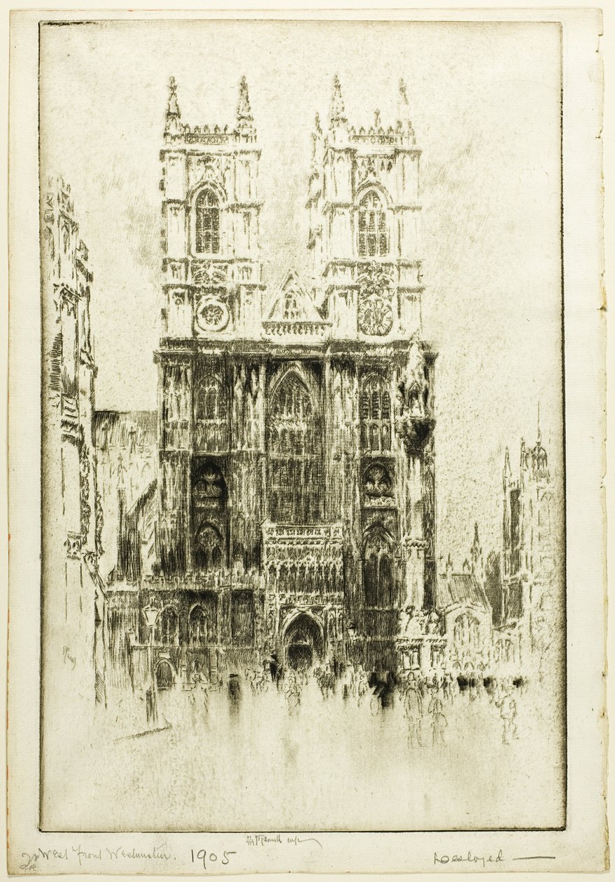 Frente Oeste, Abadia de Westminster de Joseph Pennell