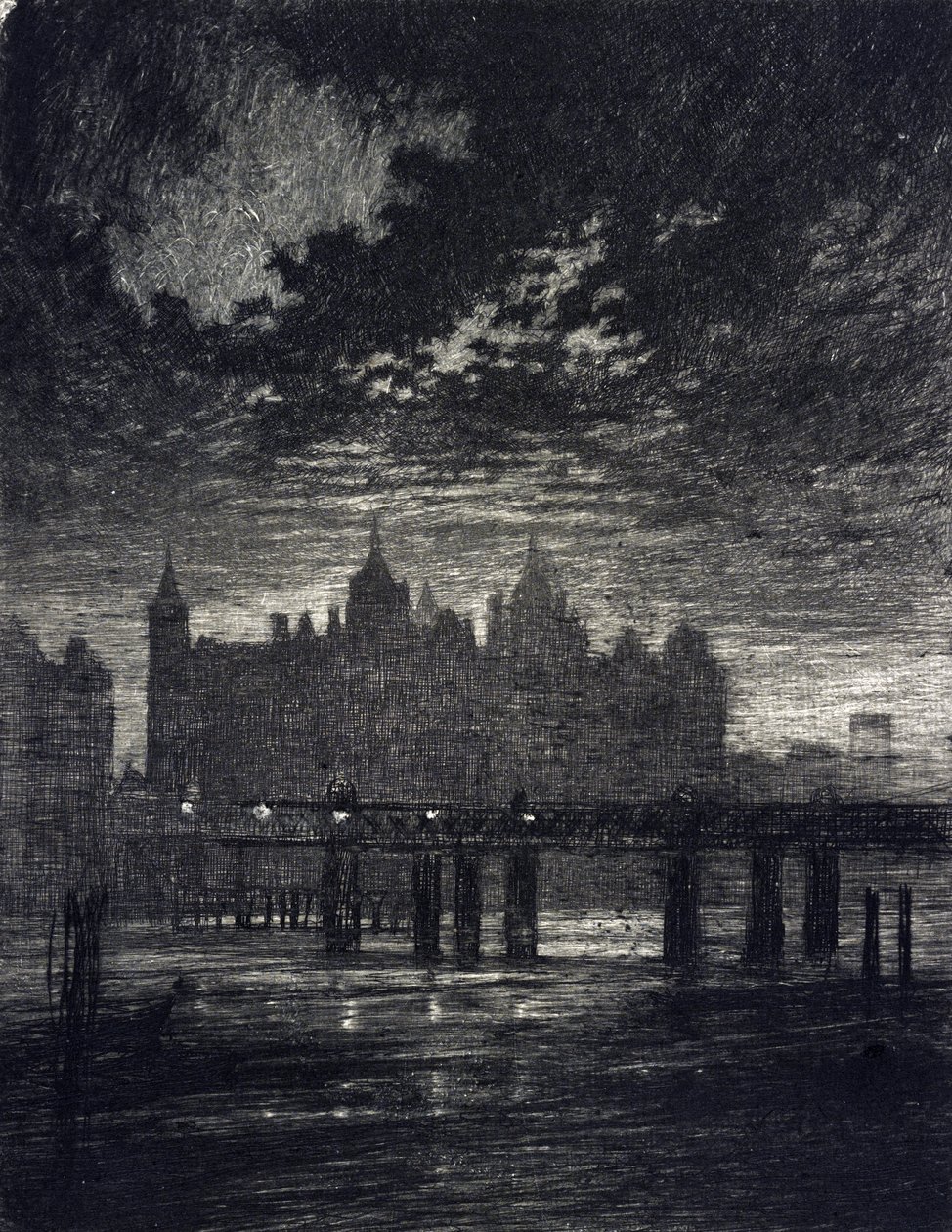 Tribunal de Whitehall, em Londres. de Joseph Pennell