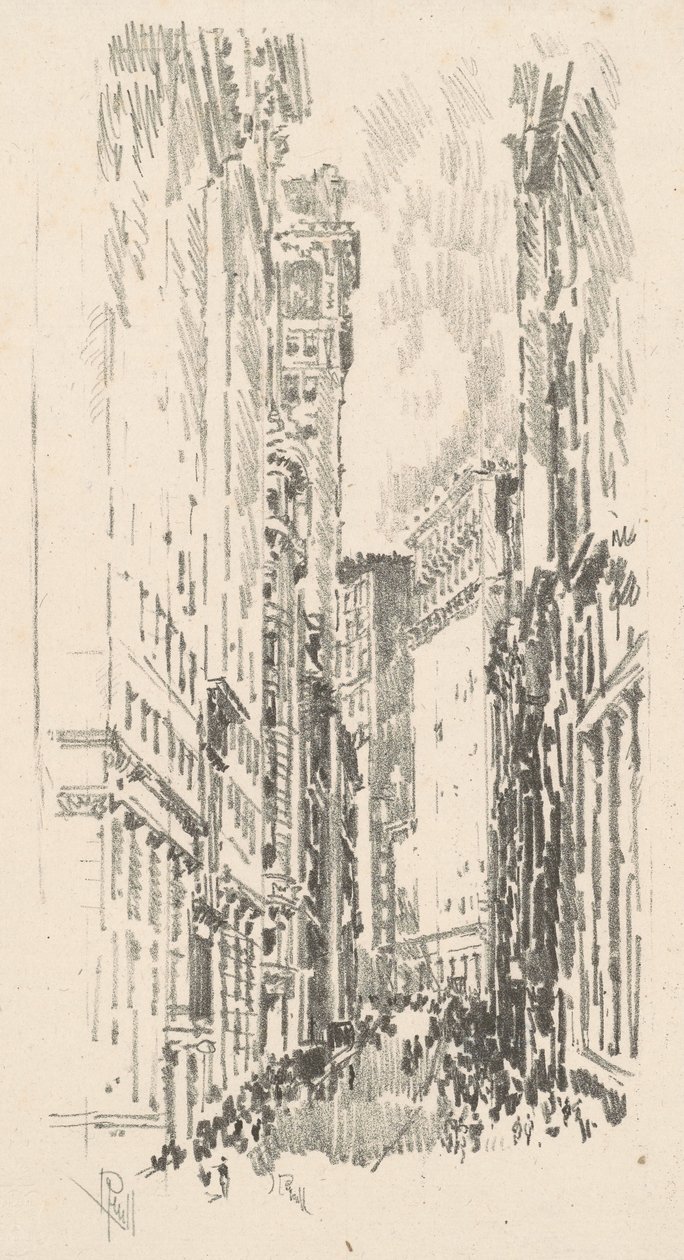 Rua William, 1904. de Joseph Pennell