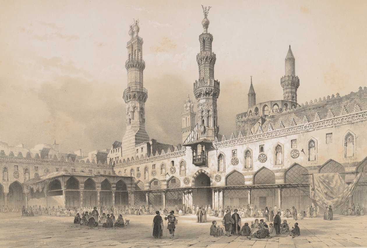 22. Tribunal da Mesquita de Ahzar, Kairo, 1843. de Joseph Philibert Girault De Prangey