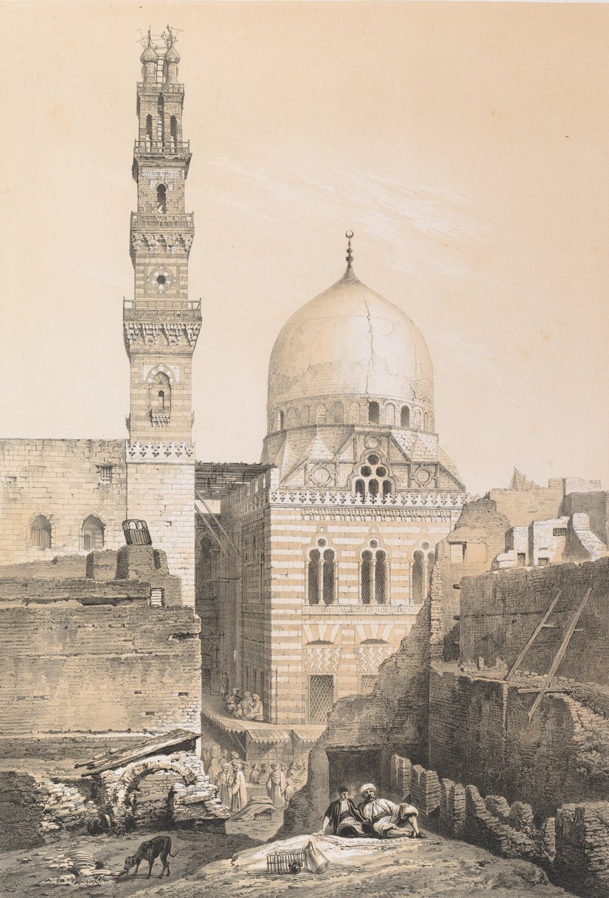 80. Mesquita e Tumba de el Ghoûry, Cairo, 1843. de Joseph Philibert Girault De Prangey