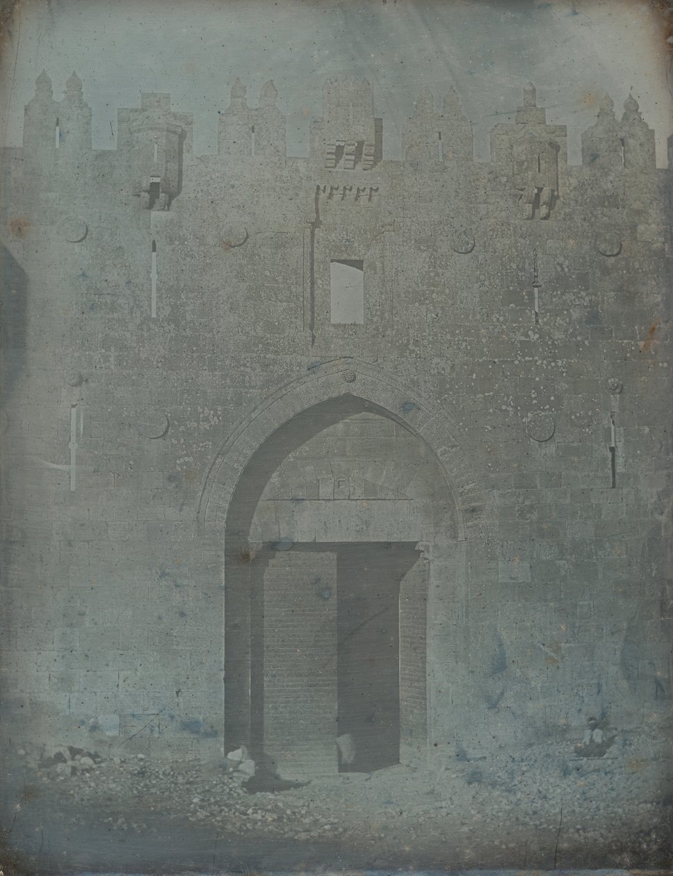 Porta de Damasco, Jerusalém, 1842-44. de Joseph Philibert Girault De Prangey
