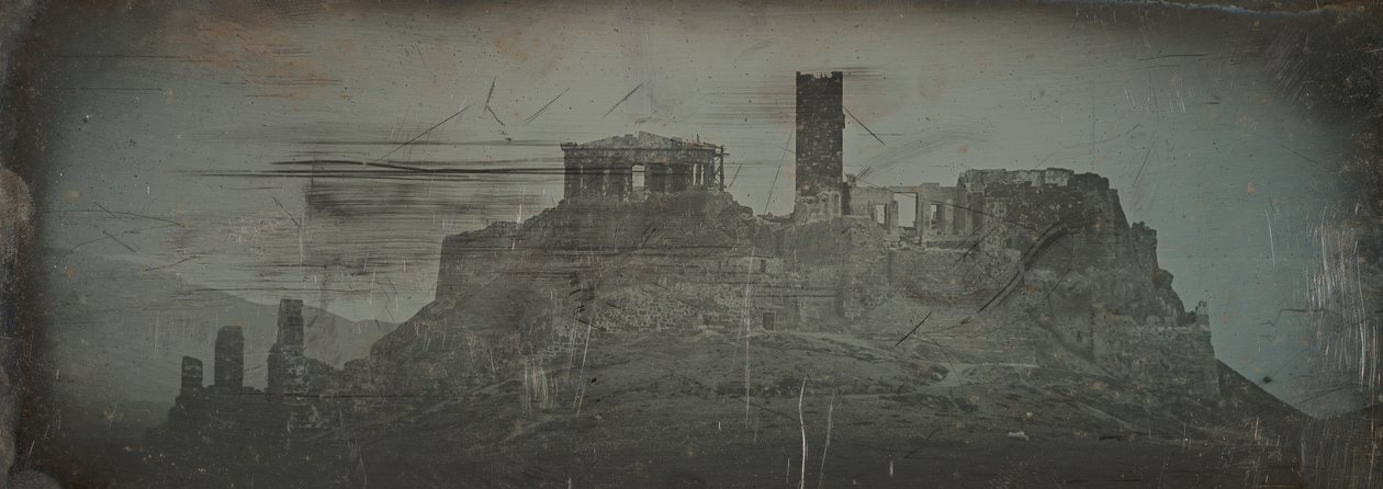 Abordagem ocidental da Acrópole, Atenas, 1842. de Joseph Philibert Girault De Prangey
