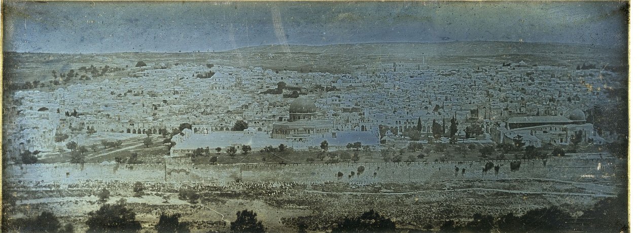 Jerusalém: vista panorâmica do Monte das Oliveiras de Joseph Philibert Girault De Prangey