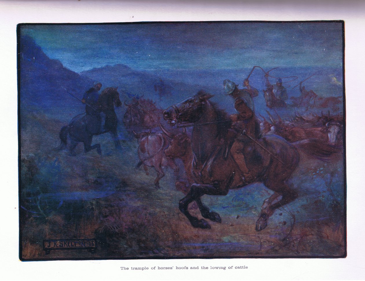 O atropelamento de cascos de cavalos e o mugido do gado, 1910 de Joseph Ratcliffe Skelton