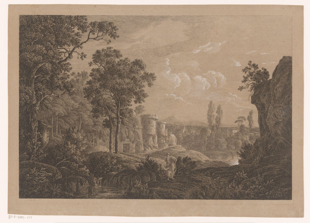 paisagem italiana de Joseph Rebell