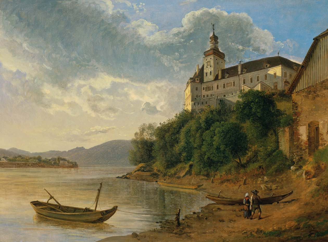 Castelo de Persenbeug em direcção ao noroeste de Joseph Rebell