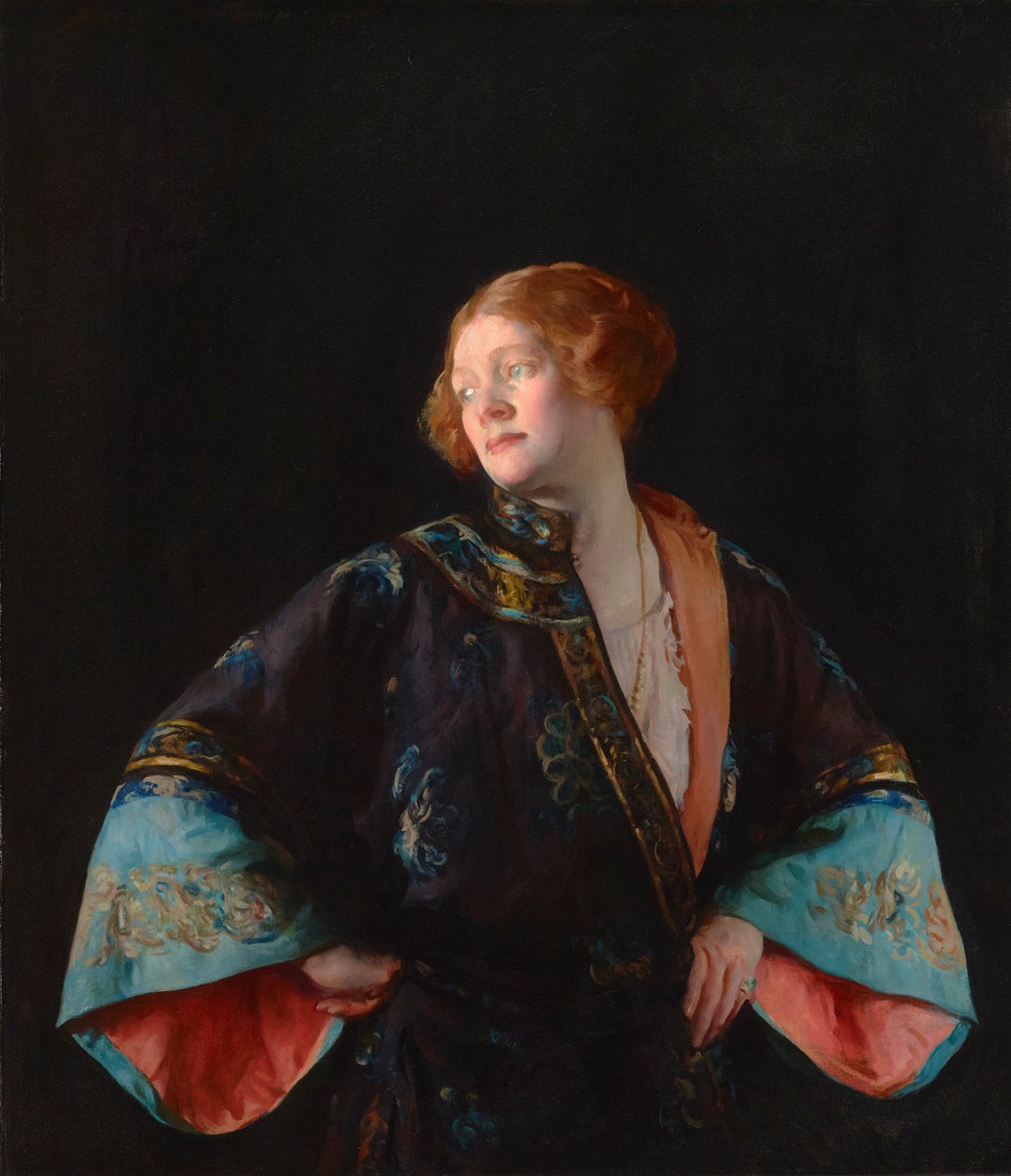 O casaco azul do mandarim (O quimono azul) 1922 (óleo sobre tela) de Joseph Rodefer De Camp