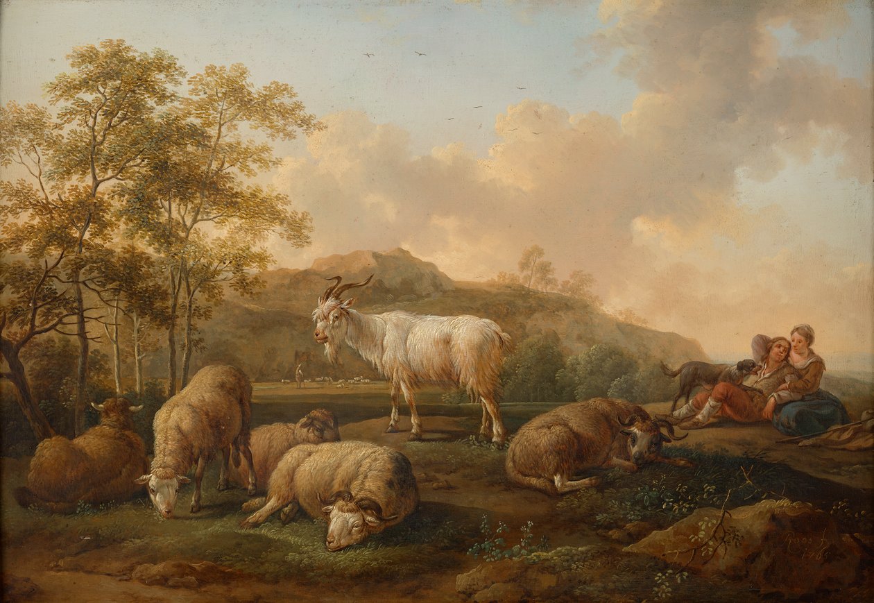 Paisagem com gado de pasto de Joseph Roos d. Ä.
