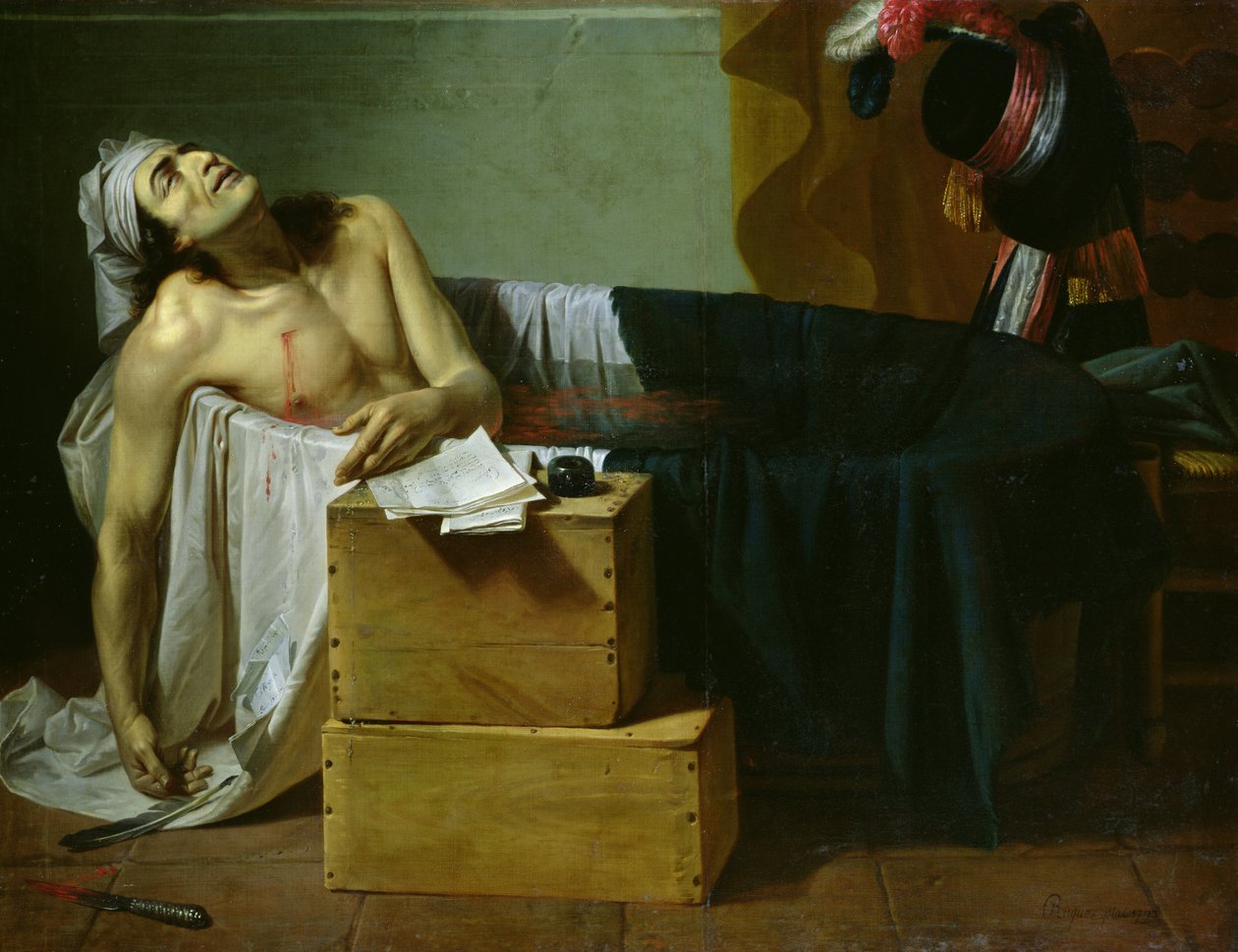 A morte de Marat, 1793 | Joseph Roques | Impressão de arte