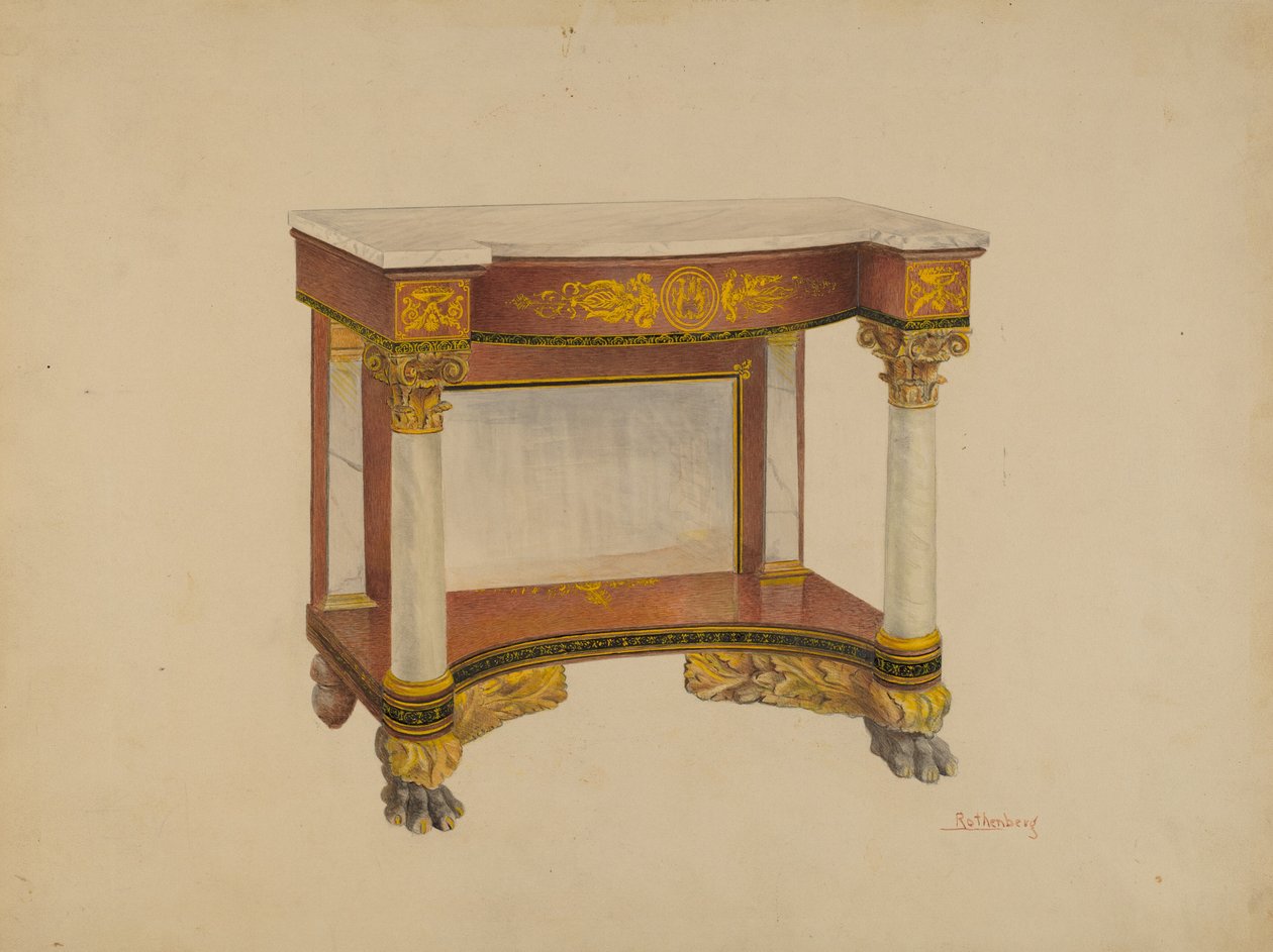 Mesa de console, 1936. de Joseph Rothenberg