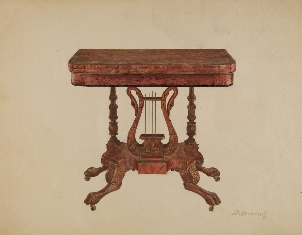 Mesa Lyre Pedestal, 1936. de Joseph Rothenberg