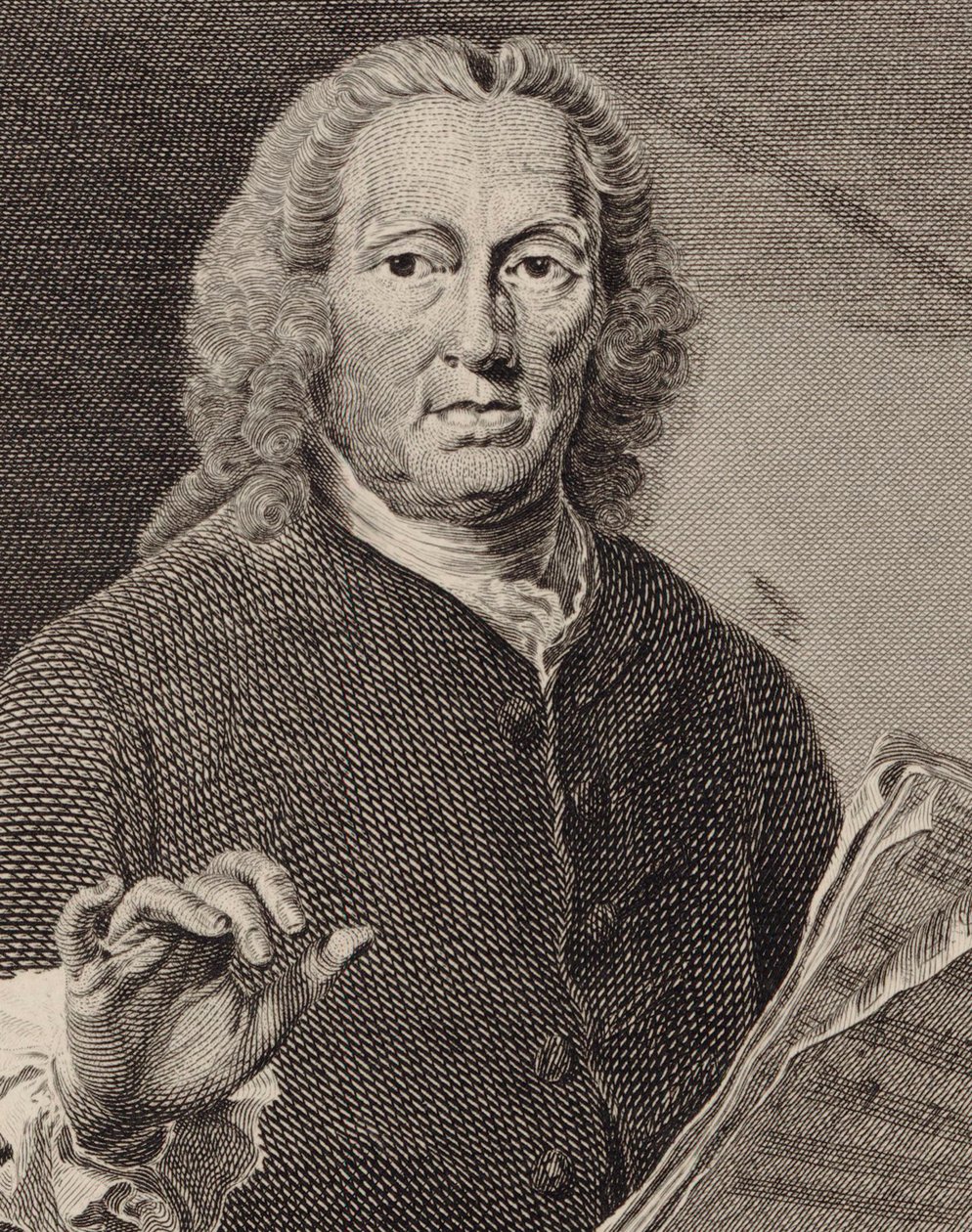 Retrato do cantor e compositor Richard Leveridge 1670-1758, 1793. de Joseph Saunders