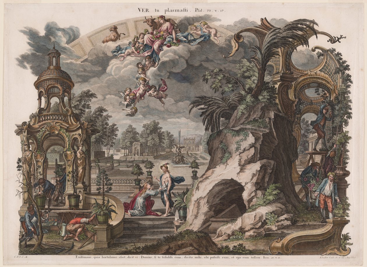Primavera de Joseph Sebastian Klauber, Johann Baptist Klauber, after Johann Wolfgang Baumgartner