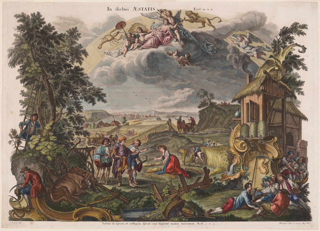 Verão de Joseph Sebastian Klauber, Johann Baptist Klauber, after Johann Wolfgang Baumgartner