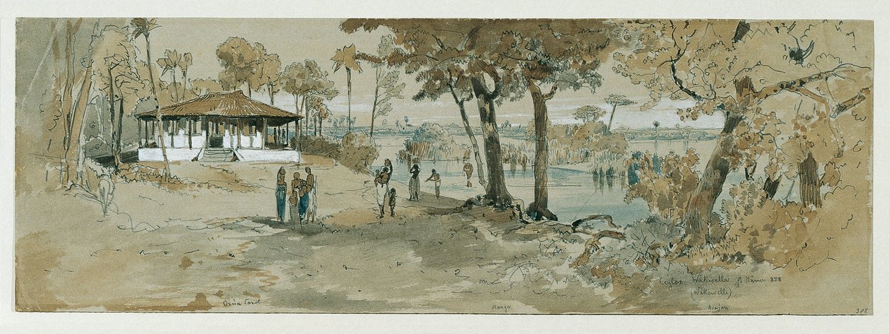 Templo Budista em Point de Galle, Wakwalla no Ceilão (Sri Lanka) de Joseph Selleny