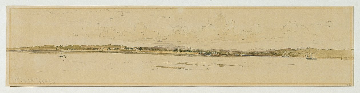A estrada em vez de Point de Galle no Ceilão (Sri Lanka) de Joseph Selleny