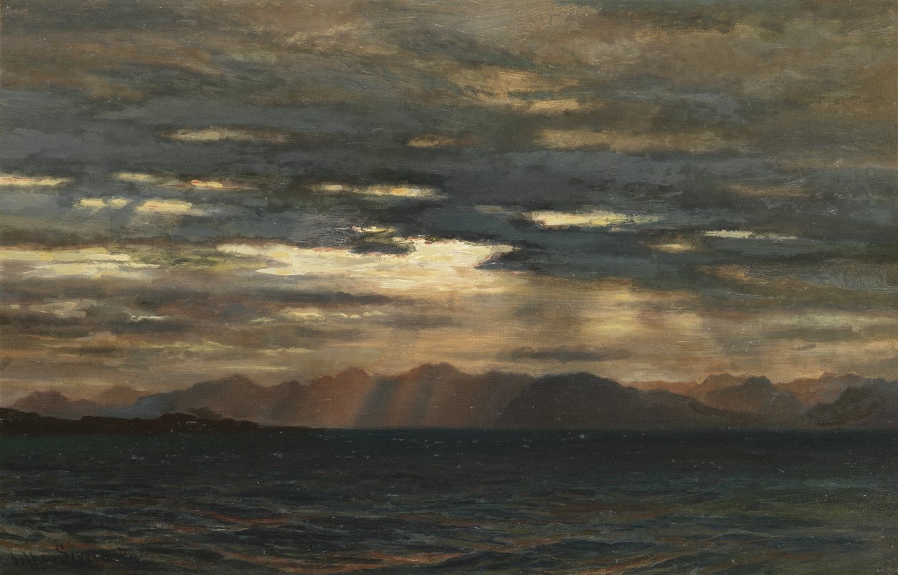 Nascer do sol sobre a costa noroeste de Skye de Joseph Severn