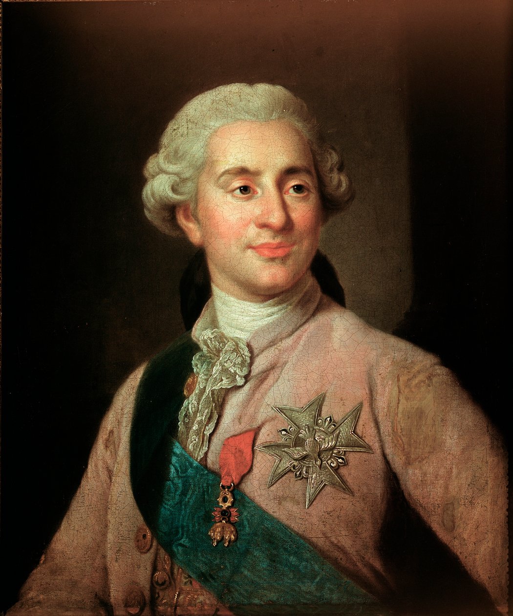 Retrato do Rei da França Luís XVI (1754-1793) usando a insígnia da Ordem do Velo de Ouro Pintura de Joseph Siffred Duplessis (1725-1802) (Joseph-Siffred, Joseph Siffrede, Joseph-Siffrede, Joseph Siffrein, Joseph-Siffrein) Século XVIII M de Joseph Siffred Duplessis