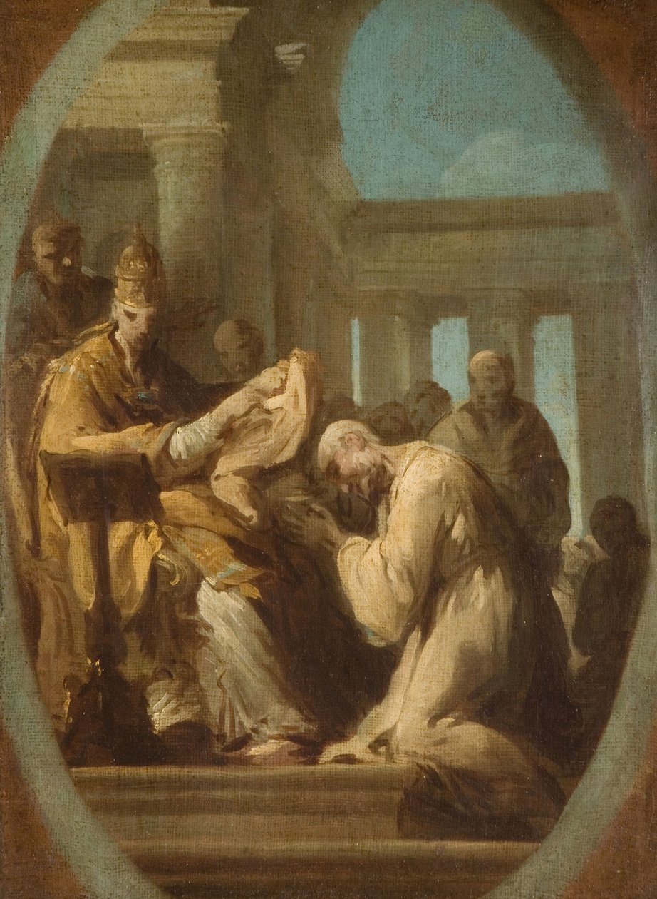 Cerimónia Papal não identificada, 1744-48.   de Joseph Siffred Duplessis