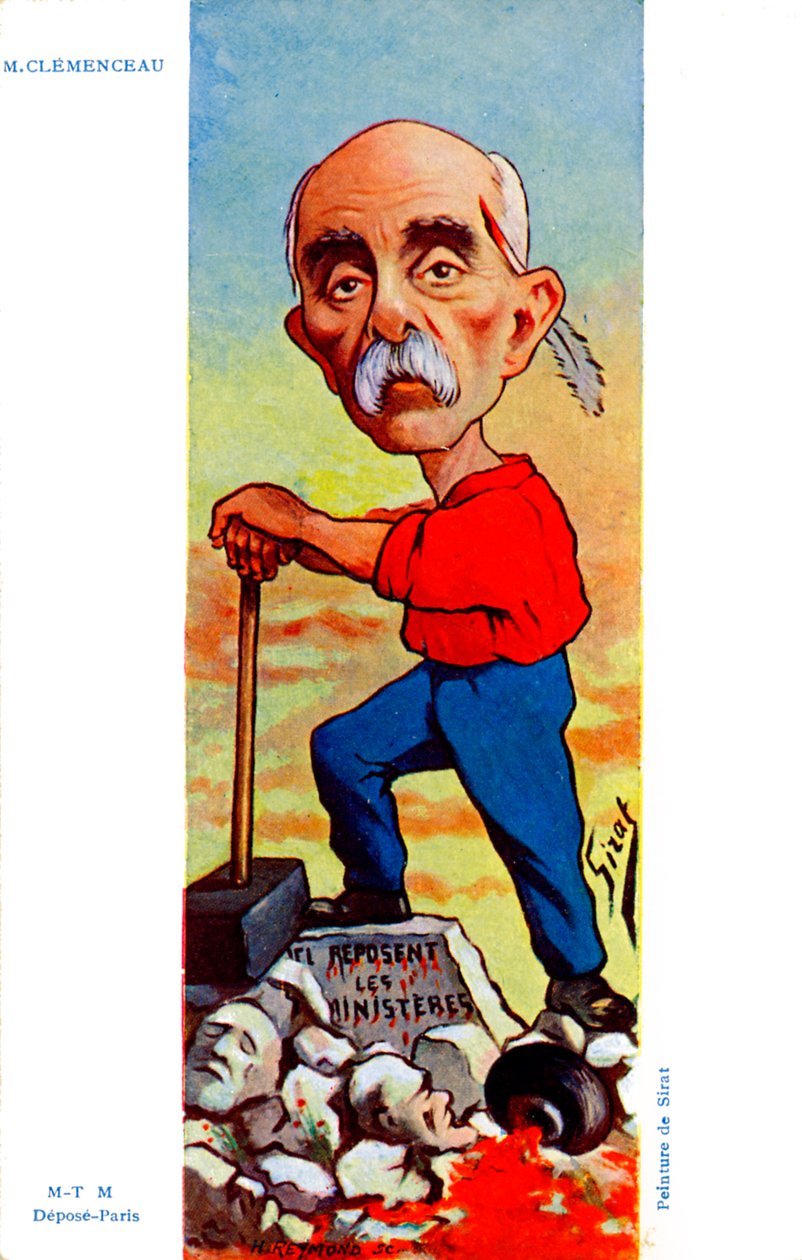 Georges Clemenceau - caricatura por Sirat de Joseph Sirat