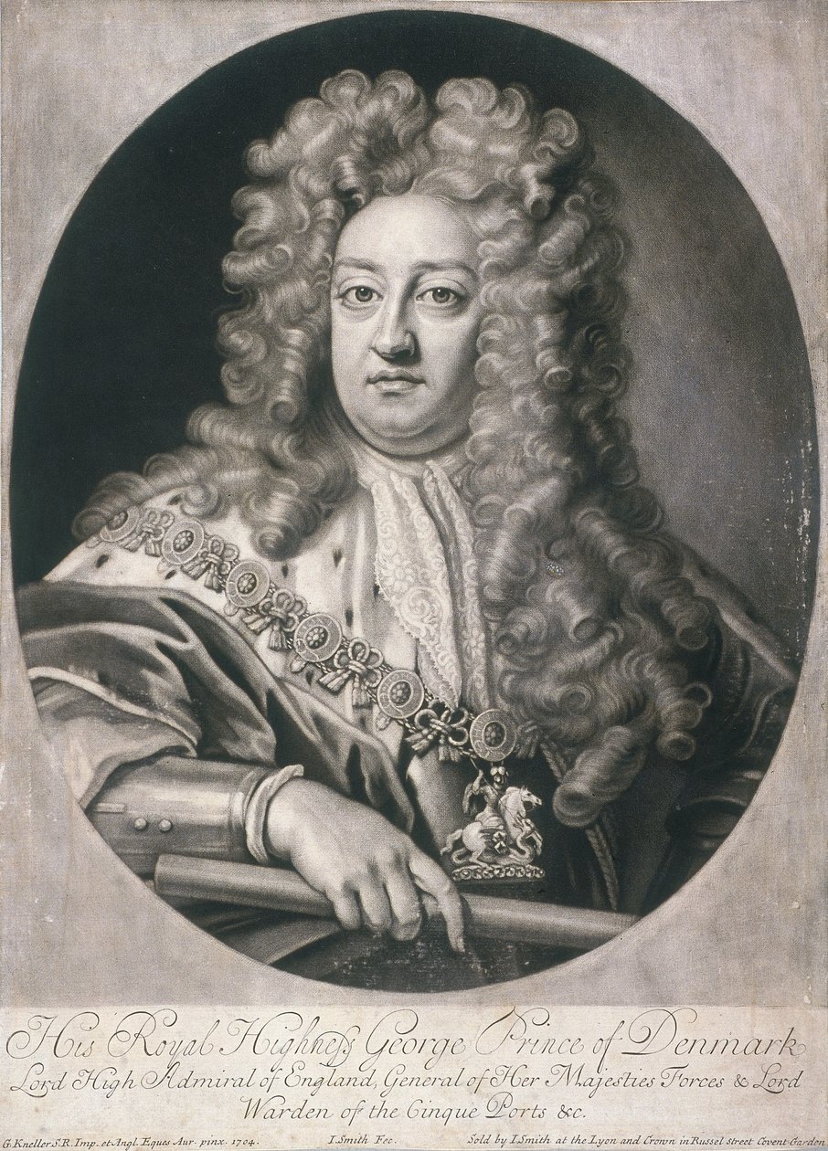 Retrato oval de George, Príncipe da Dinamarca, 1704 de Joseph Smith
