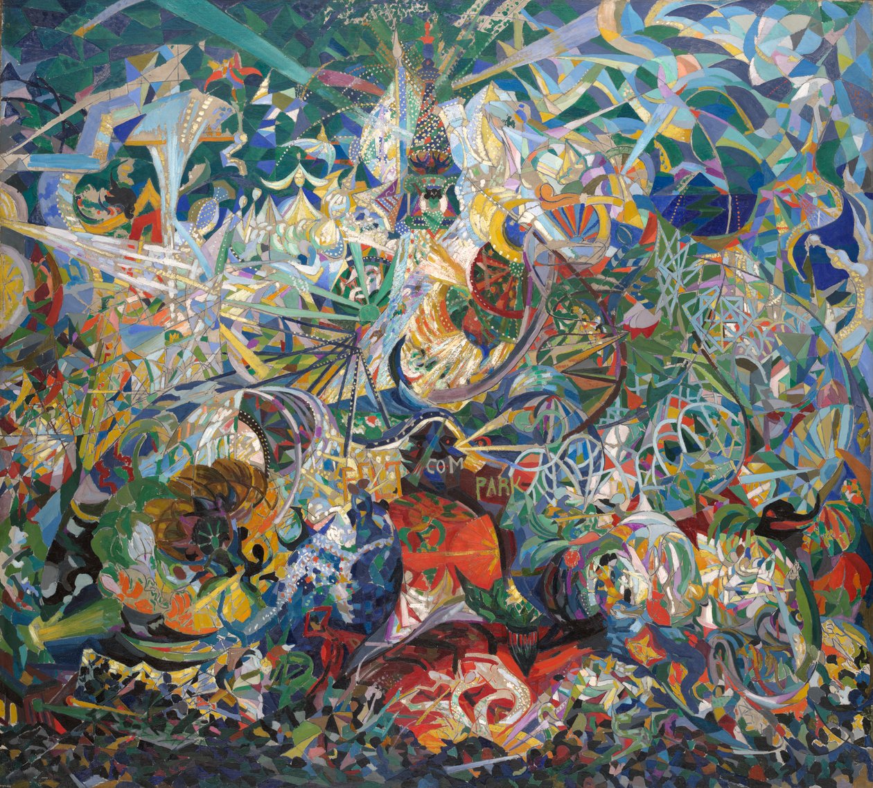 Batalha das Luzes, Coney Island, Mardi Gras de Joseph Stella