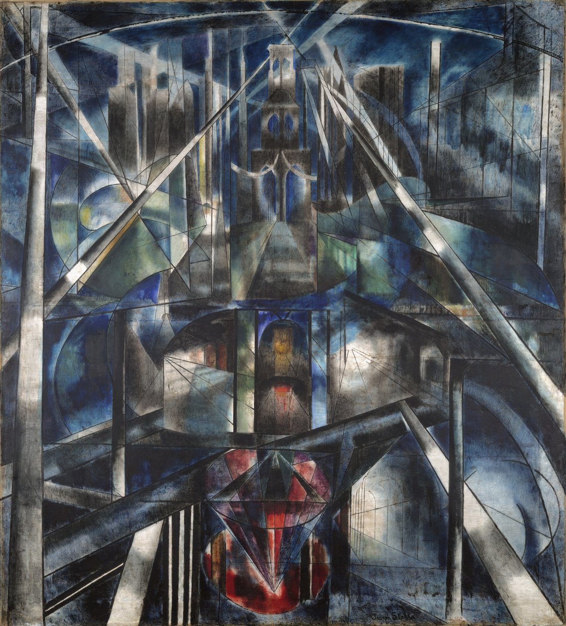 Ponte do Brooklyn de Joseph Stella