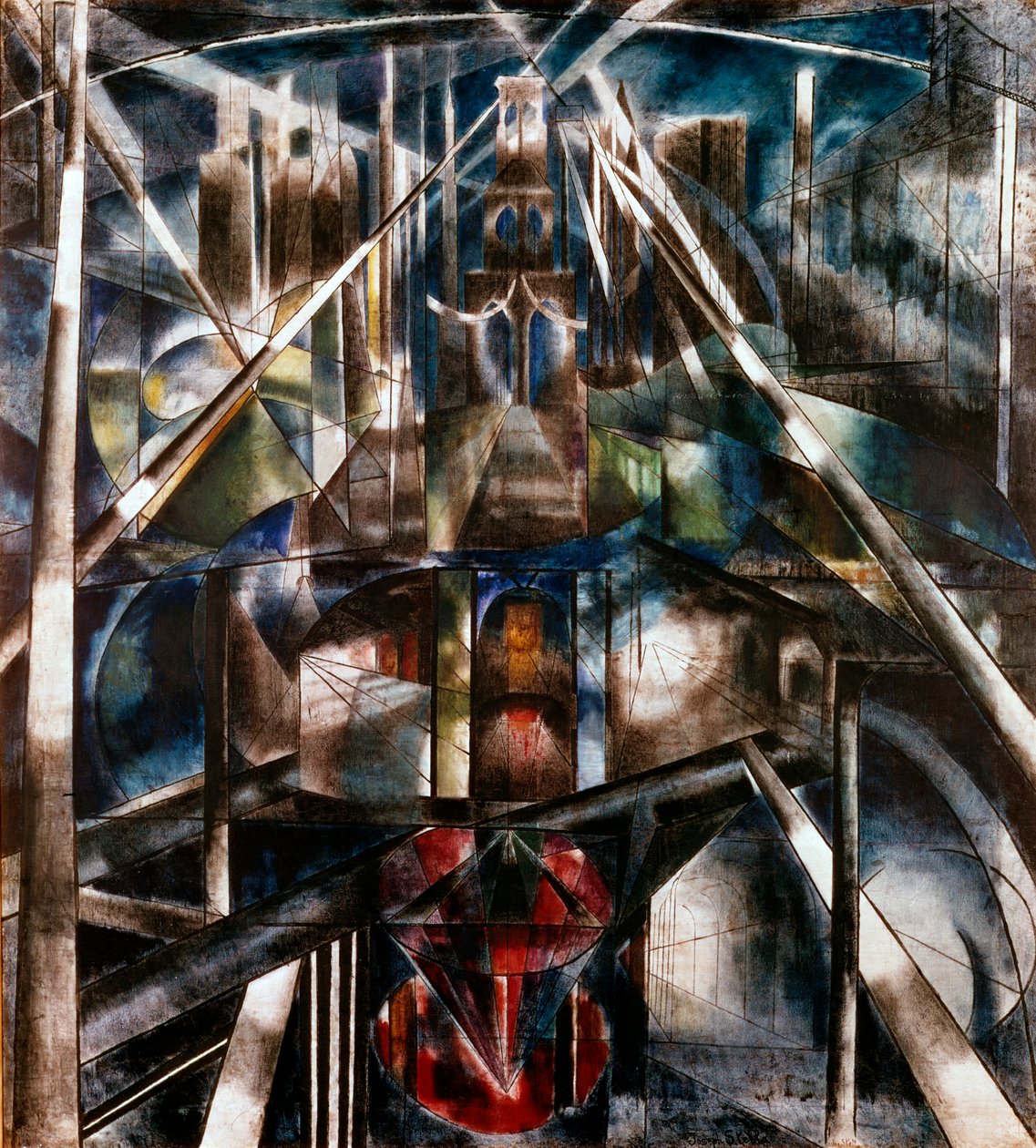 Ponte do Brooklyn, 1917 de Joseph Stella