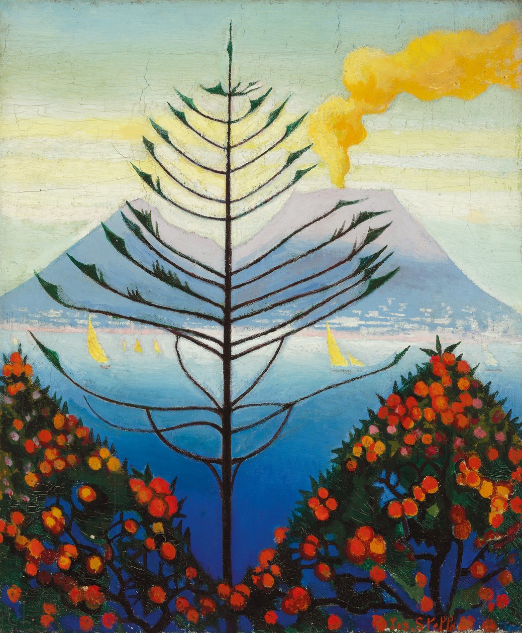 Capri (óleo sobre tela) de Joseph Stella