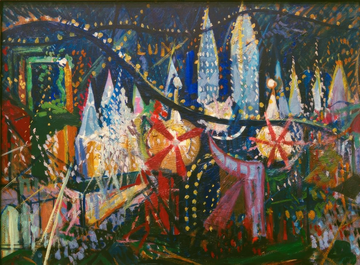 Tempo em Luna Park de Joseph Stella