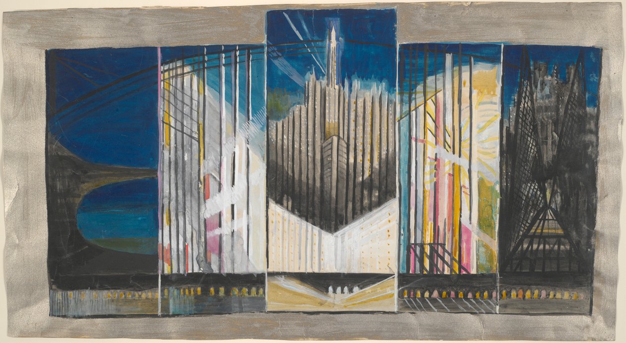 Estudo para Nova Iorque Interpretado de Joseph Stella