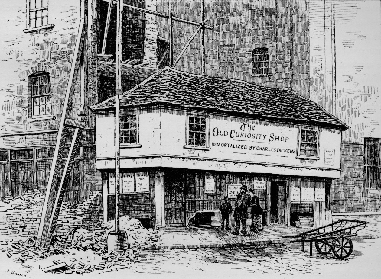 The Old Curios Shop em Lincolns Inn Fields, Londres, c1860 1911 de Joseph Swain