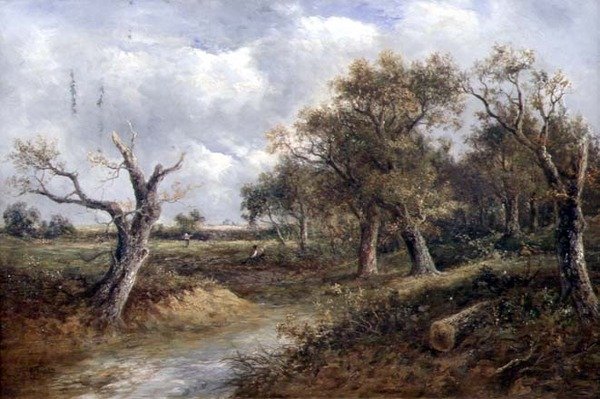 Paisagem com árvore moribunda (óleo sobre tela) de Joseph Thors