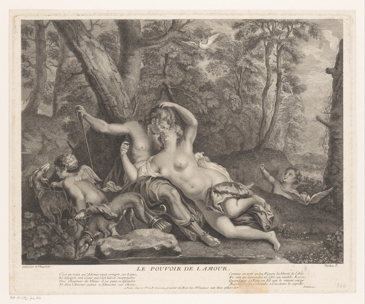 Paisagem com Vénus e Adónis
Le pouvoir de L Amour (título sobre o objecto) de Joseph Vanloo