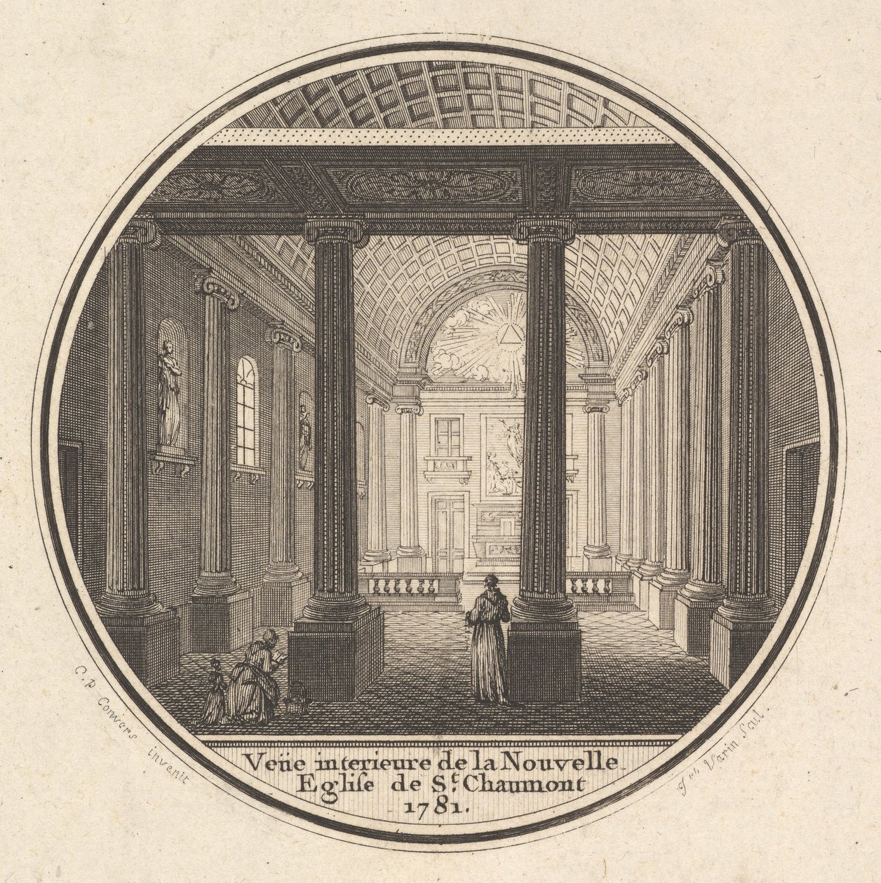 Impressão do reverso da Medalha de Retrato de Fortunée-Marie d