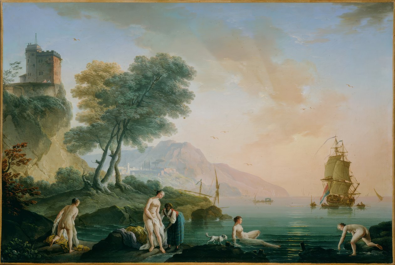 Garota de banhistas à beira-mar de Claude Joseph Vernet