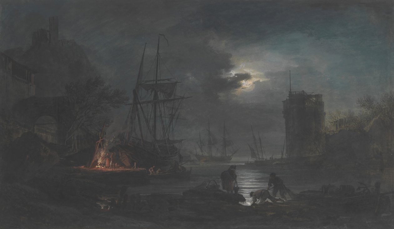 Luz da lua, n.d.. de Joseph Vernet.
