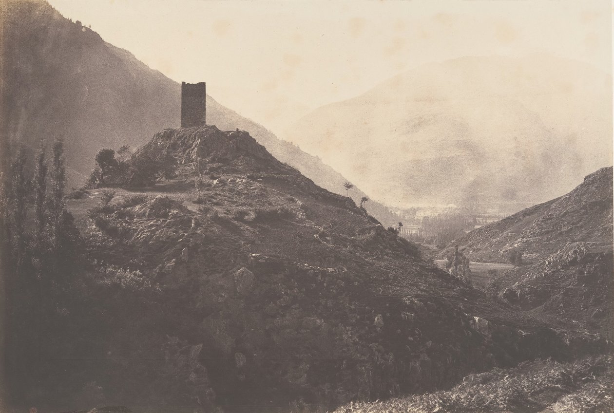 Vista do vale de Luchon tirada da torre de Castelvieilh, 1853. de Joseph Vigier