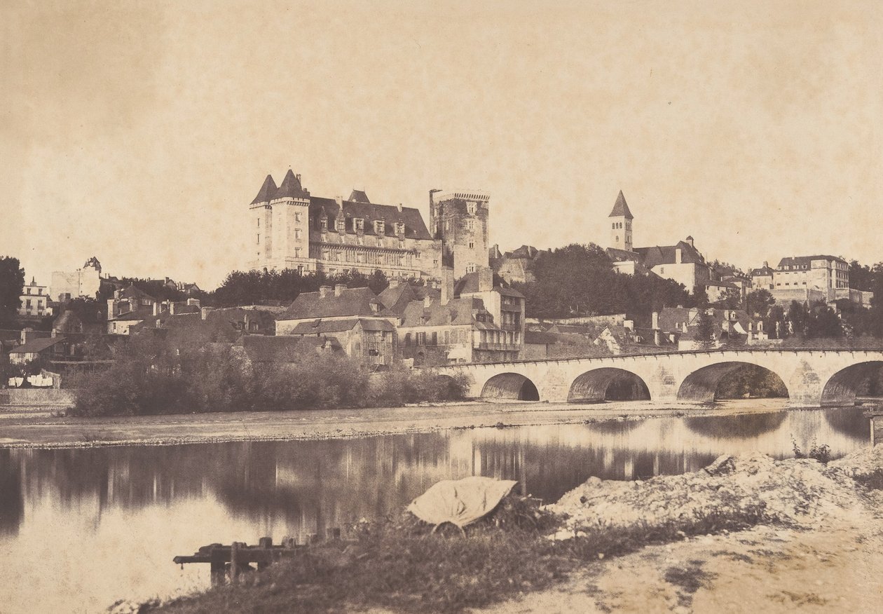 Vista do Castelo de Pau, 1853. de Joseph Vigier