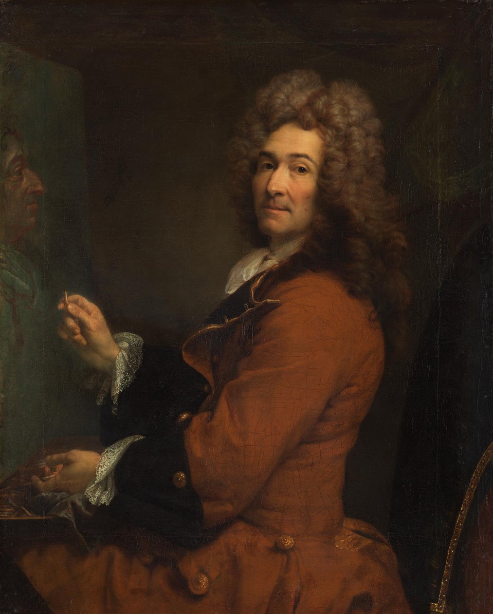 Autorretrato no cavalete de Joseph Vivien